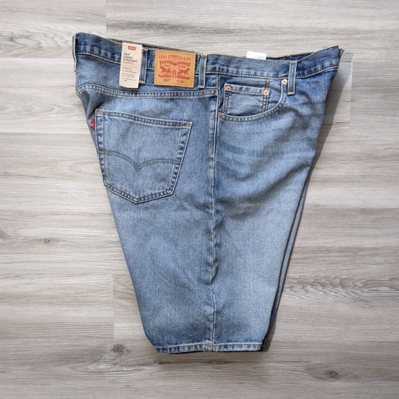 Straight Flex Denim Jean Shorts Mens 